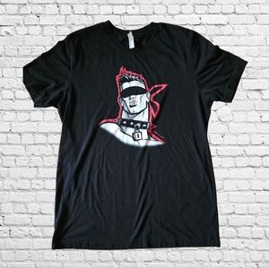 Bella Canvas Black T-Shirt with Red Graphic Design